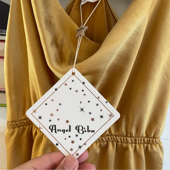 NWT Hello Molly belted satin mini dress women’s size small - Picture 11 of 11